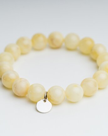 Bransoletka personalizowana bursztyn mleczny, AmberMal