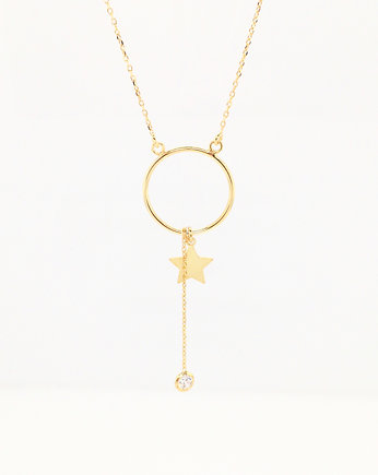 Naszyjnik a'la krawatka z kółkiem i gwiazdką, VENA Jewellery
