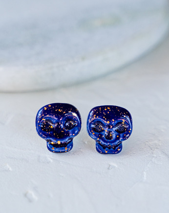 Kolczyki porcelanowe SKULL, rękoczyny