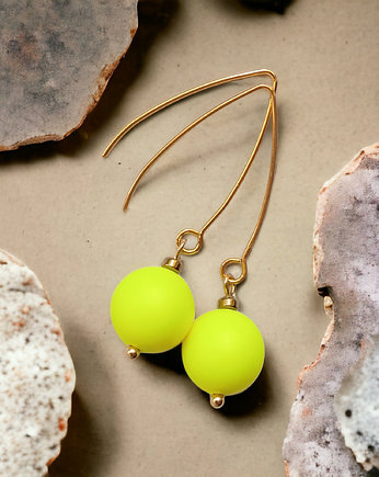 Swarovski neon pearls : neon yellow, kaktusia