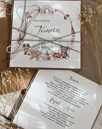 Personalizowana ręcznie robiona kartka na narodziny dziecka, sorte