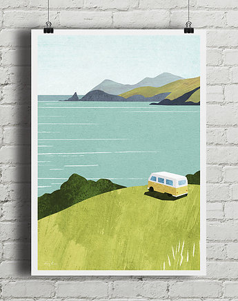 Plakat Podróże kamperem, minimalmill