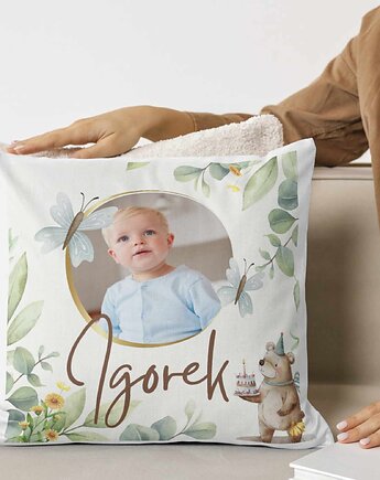 PODUSZKA personalizowana z metryczką, chrzest, narodziny, roczek, LOO LOO DREAM