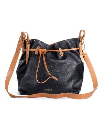 Torba skórzana Shopper - Worek Ściągany (7003), BOSCCOLO