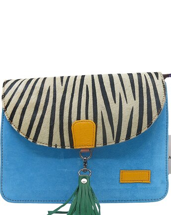 Torebka klasyczna damska zamszowa odpinany chwost brelok OLIVKA, Olivka Warsaw