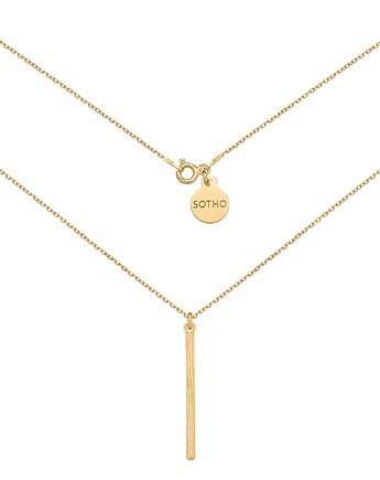 Złoty naszyjnik z podłużną zawieszką, SOTHO