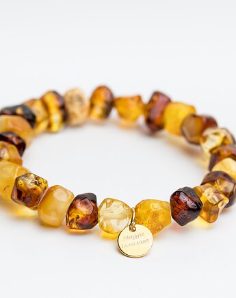 OBCIOSKI Personalizowana bransoletka z bursztynu bałtyckiego, AmberMal