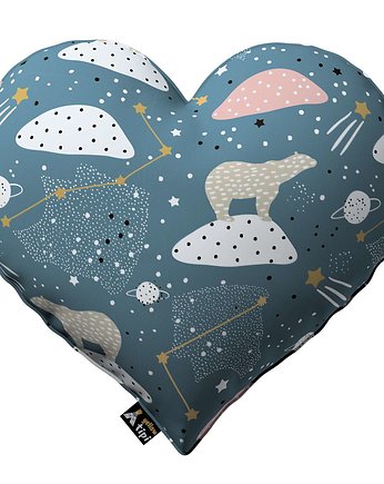 Poduszka Heart of Love niebieska, Yellow Tipi