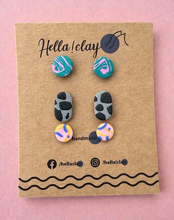 Minikolczyki 3pack, Hellaclay