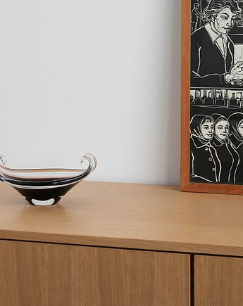 Patera, szkło Murano, włoski design, lata 50, produkcja: Włochy, Przetwory design