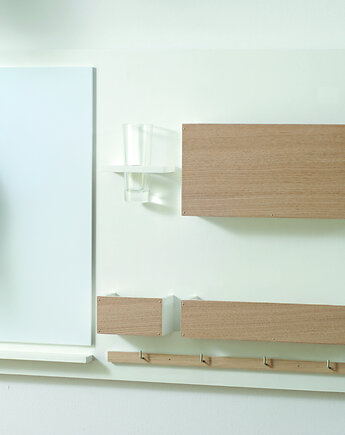 Organizer ścienny + tablica magnetyczna i suchościeralna, Silva Drewniane Dekoracje