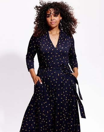 LIBERTY DRESS print space dots, RISK MADE IN WARSAW