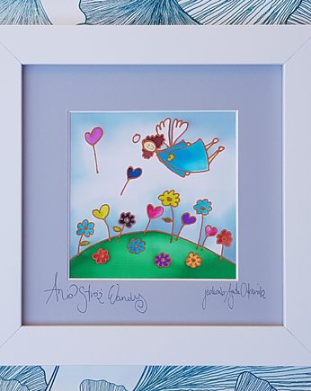 Komunijny Anioł stróż, jedwabie agaty