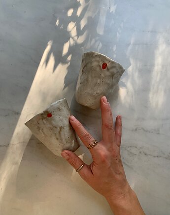 Ceramiczny Zestaw 2 czarek Wabi Sabi o Organicznym Kształcie, Maison Fragile