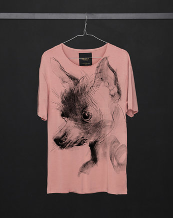Chinese Crested Dog Men's T-shirt light pink, SELVA