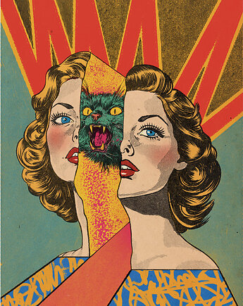 Plakat Cat Woman, Natalia Biegalska