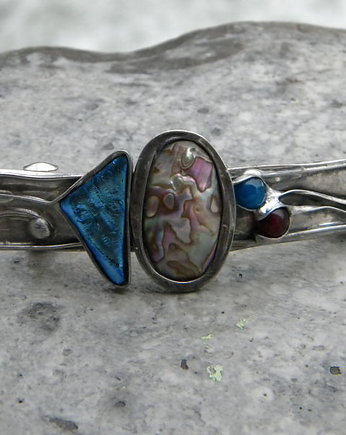Muszla paua  - klamra do włosów, Beata Trotter