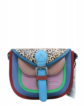 Torebka damska listonoszka skórzana regulowany pasek kolorowa OLIVKA, Olivka Warsaw