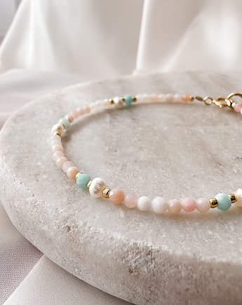 Bransoletka  ENEA opal amazonit perła, Martellie Jewellery