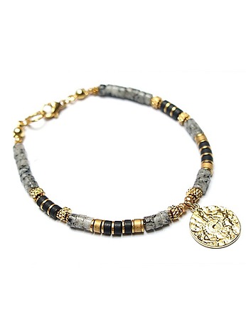 Jaspis plamisty grey /bransoletka/ 02.11.25 - Szlachetna kolekcja, KiKa pracownia