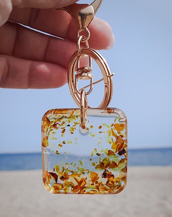 Breloczek z bursztynem, Figa handmade accessories