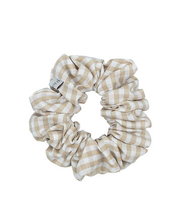 Bawełniana Scrunchie do włosów Vichy Beige, Laveni