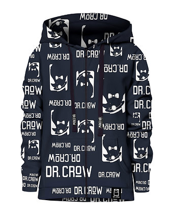 Bluza Zamek Dziewczynka DR.CROW Logo Czarna, DrCrow