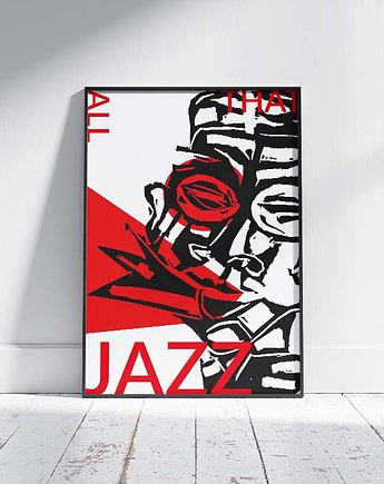 Plakat All that Jazz nr2 50x70 cm  grafika polish jazz muzyka na ścianę, Anita Korynek