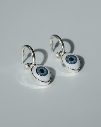 Kolczyki srebrne OCULA blue, Gutowska jewelry