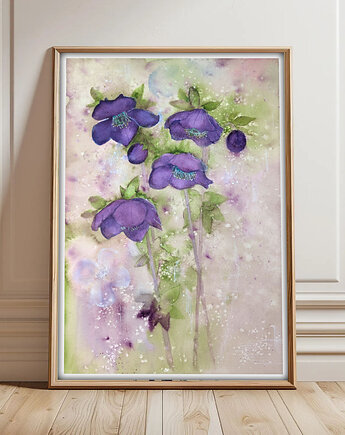 Oryginalna akwarela. Ciemiernik A3, Malgorzata Domanska