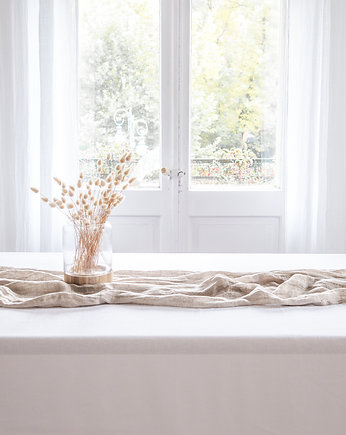 Bieżnik Lniany Muślin NATURAL, so linen!