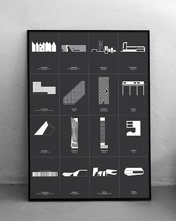 Architektura  w Polsce  - plakat 50x70 cm, Rafal Stefanowski