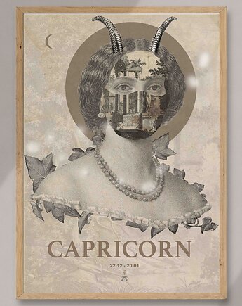 Plakat Zodiac Capricorn, zlepki sklejki