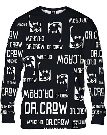 Bluza Bez Kaptura Męska DR.CROW Logo Czarna, DrCrow