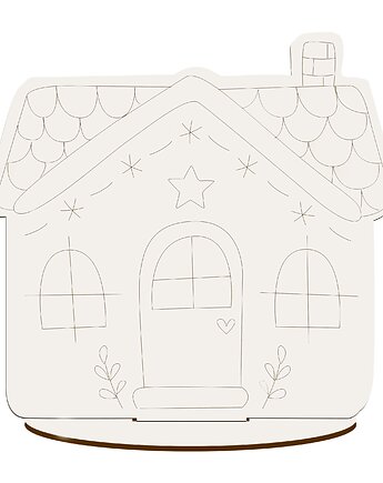 Drewniana Dekoracja Figurka Świąteczna Stojąca Ozdoba Dekoracja PREZENT DIY, smxdsgn