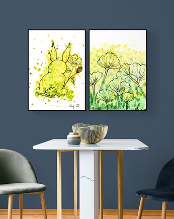 Wielkanocny klimat, 2 malowane obrazy, AAS Art Studio