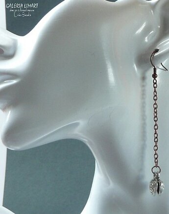 Urocze serduszka na łańcuszku dla fanki długich kolczyków handmade, Galeria Limart