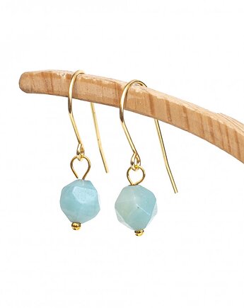 Kolczyki AZURE z kamieniami naturalnymi w złotym kolorze., mdesign