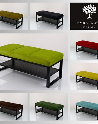 Ławka Tapicerowana Industrialna Kolory Rozmiary LGM-519, EMRA WOOD DESIGN