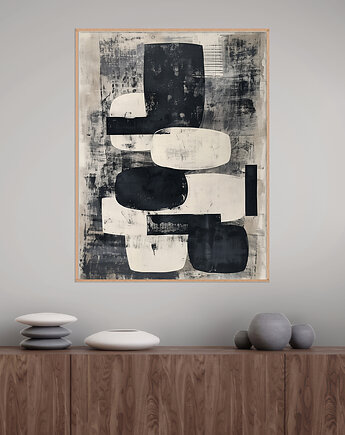 Geometria natury - Plakat, druk - Minimalizm, Boho, Loft #108, Black Sapphire Art