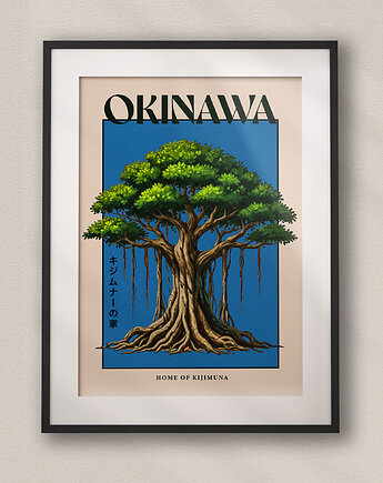 Plakat Okinawa - drzewo Gajumaru Japonia, DAPIDOKA