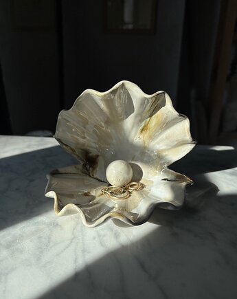 Elegancka ceramiczna muszla na toaletkę , Maison Fragile