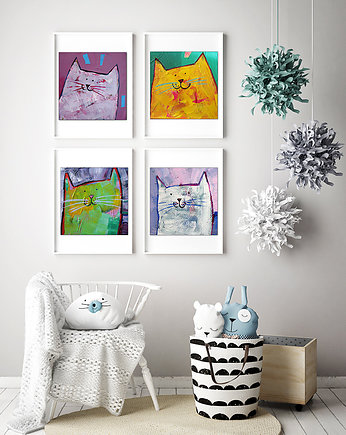 4 kociaszony 3- plakat 50x50, Katarzyna Radzka