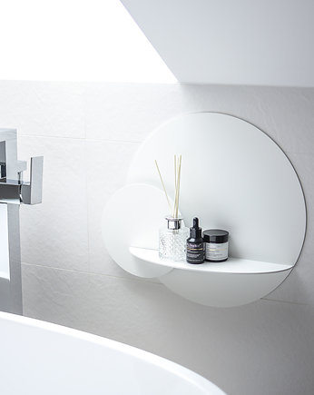 Półka łazienkowa metalowa loftowa biała, lofthomedesign