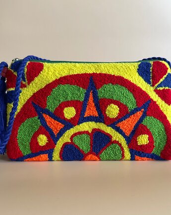 Kolorowa torebka boho punch needle II, mezkla studio