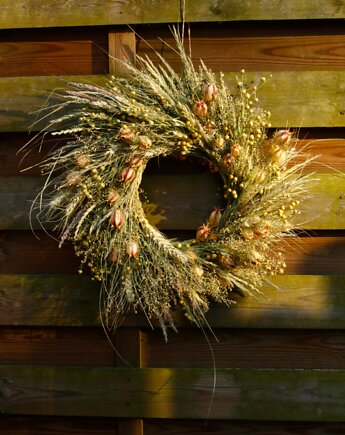 Wianek dekoracyjny, wiosenny, na drzwi lub ścianę, Rondo Kwiatowe