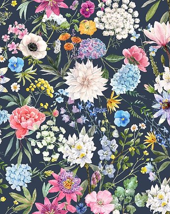 Tapeta ścienna Navy Bloom 53cm x 10m PZ, Bajkowe Wnetrza