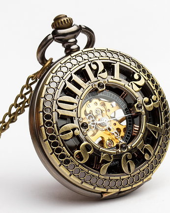 Zegarek męski skeleton, mechanizm ręczny BE ON TIME - Drobiny Czasu, DROBINY CZASU