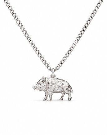 DZIK- naszyjnik męski srebro 925, złoto 24K, ISSI Jewelry