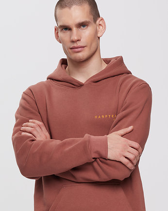 Bluza hoodie COZY Cognac męska, HARP TEAM